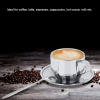 Zestaw kubek do kawy espresso z łyżką i spodkiem ze stali nierdzewnej 120ml [13250000466]